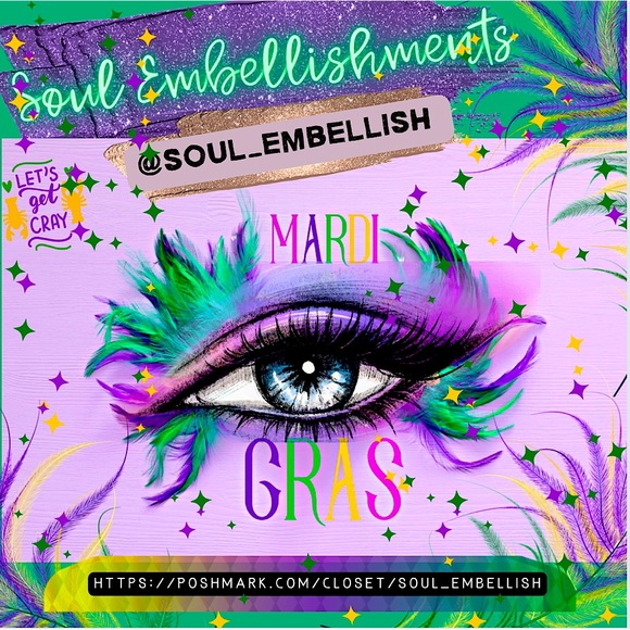 💚⚜️💜HAPPY MARDI GRA💜⚜️💚Soul Embellishments @soul_embellish By LaneyWyble - Picture 1 of 12